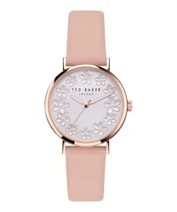 Ted Baker Phylipa Ladies Blossom Pink Leather Strap Watch Model BKPPHS4019I