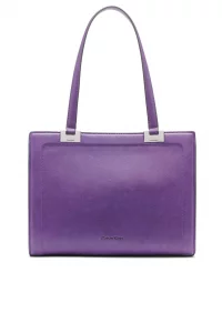 Calvin Klein Palm Triple Compartment Organizational Tote, Grape, One Size