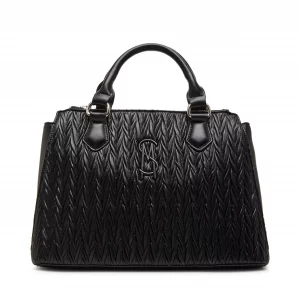 Steve Madden Jenni-M Matelasse Satchel, Black