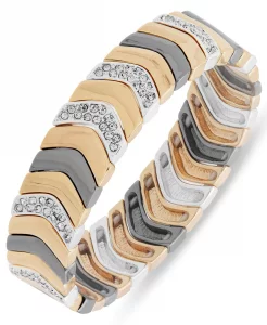 Nine West Womens Boxed Tri Tone Stretch Bracelet