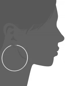 GUESS Basic Silver Large Endless Hoop Earrings