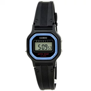 Casio Womens Vintage LA11WB-1 Sport Black Resin Band Watch
