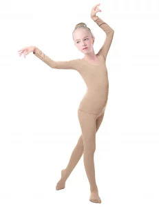 Lovdaswi Kids Thermal Underwear Sets Tops Pants Girls Nude Base Layer for Dance