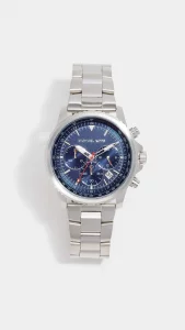 Michael Kors Mens Cortlandt Analog-Quartz Watch with Stainless-Steel Strap, Silver, 20.8 Model MK8641