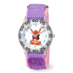 Disney Moana Kids Plastic Time Teacher Analog Quartz Nylon Strap Watch
