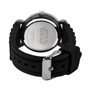 STAR WARS Kids Plastic Time Teacher Analog Quartz Silicone Strap Watch, BlackBlack