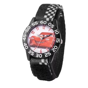 Disney Pixar Cars 3 Kids Plastic Time Teacher Analog Quartz Nylon Strap Watch