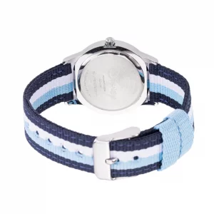 Disney Mickey Mouse Kids Stainless Steel Time Teacher Analog Nylon Strap WatchPlain CASE