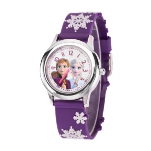 Disney Frozen Kids Stainless Steel Time Teacher Analog Plastic Strap Watch
