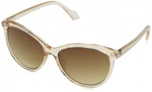 Calvin Klein Womens CK19536S Cat-Eye Sunglasses, Crystal BeigeBeige, 55 mm