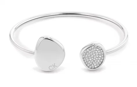 Calvin Klein Jewelry Womens Memory Steel Bangle Bracelet Color Silver Model 35000214