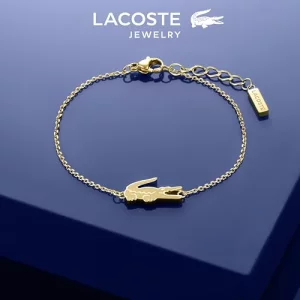 Lacoste Crocodile Chain Bracelet for Women - Stainless Steel Jewelry, Adjustable - Chic Collection, Fashion Accessory - Gift for Her