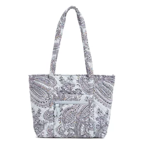Vera Bradley Womens Cotton Small Vera Tote Bag, Soft Sky Paisley, One Size