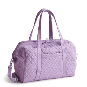Vera Bradley Premium Cotton Miramar Weekender, Purple Rhapsody