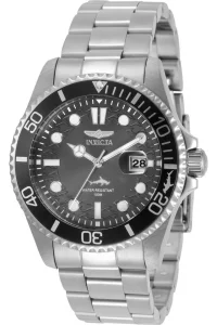 Invicta Mens Pro Diver 43mm Stainless Steel Quartz Watch, Silver Model 30806