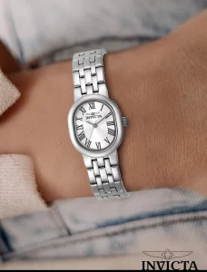 Invicta Womens Analog Quartz Watch with Stainless Steel Strap 48138, Silver, Bracelet