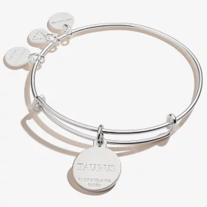 Alex and Ani A20EBZOD05SG,Color Infusion, Taurus Expandable Bangle Bracelet,Shiny Gold,Black, Bracelets