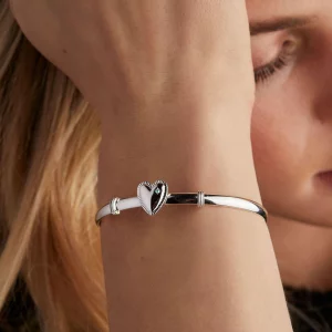 Alex and Ani Heart Clip Bangle Bracelet