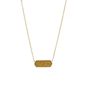 Alex and Ani Glitter Druzy Pendant Necklace, Gold
