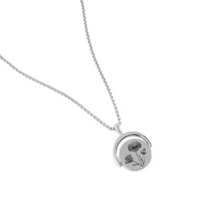 Alex and Ani Birthstone and Flower Flip Charm Adjustable Necklace, September, STS