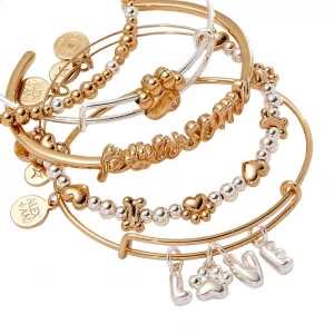 Alex and Ani Puppy Love Bangles, Set of 5