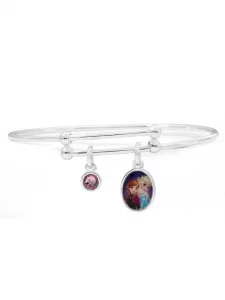 Disney Frozen Adjustable Bangle Bracelet with Anna and Elsa Charm - Frozen Jewelry - Elsa Jewelry Bracelet
