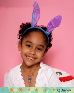 Disney Stitch Jewelry 3-Piece Set with Palm Leaf Stud Earrings, 163 Stitch Necklace and Stitch Headband, Official License