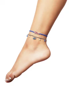 Disney Womens Stitch Anklets 2-Pair Set Official License, Ohana Anklet and Stitch Ankle Bracelet, Stitch Jewelry