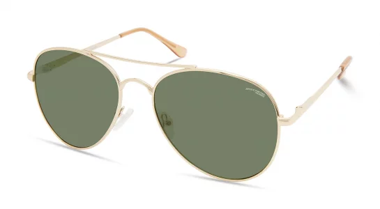 Skechers Womens SEA6166 Polarized Pilot Sunglasses, Gold, 56mm