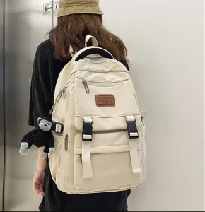 SLAKOP Casual Backpack Large Capacity Gorilla Backpack Waterproof Camping Hiking Travel College Laptop Travel Man Woman 2024 White