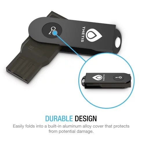 FIDO U2F Security Key, Thetis [Aluminum Folding Design] Universal Two ...