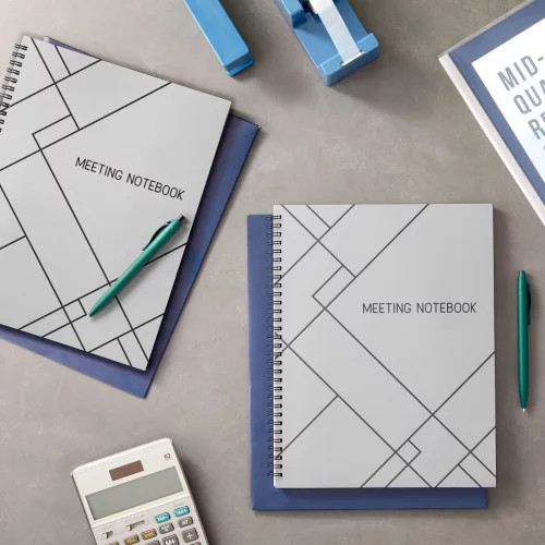 2 Pack Meeting Notebooks For Work, Spiral-Bound Project Management ...