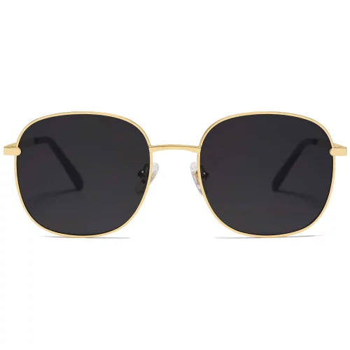 Classic Trendy Square Sunglasses Cute Big Frame Gold Shades Amazon.com: SOJOS Classic Trendy Square Sunglasses for Women  main image 3