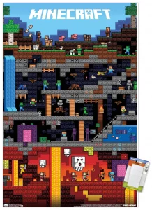 Trends International Minecraft - Worldly Wall Poster, 22.375