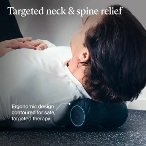 TheraGun Therabody WaveDuo - Ergonomically Contoured Foam Roller - Bluetooth Enabled Muscle Roller for Your Back, Neck & Spine with 5 Customizable Vi