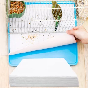 Bird Cage Liner Papers, 100 Sheets 12.210in Non-Woven Bird Cage Liners, 4 Size to Choose, Precut Absorbent Bird Paper (12.210in, 100 Sheet)