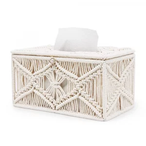 Tissue Box Cover Rectangle, Paper Tissue Holder Napkin Tissues Organizer, Home Decor for Bathroom Bedroom Dresser Living Room Office (Rectangle)