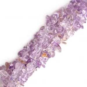 6-8mm Natural Ametrine Chips Beads for Jewelry Making Freeform Light Purple 34