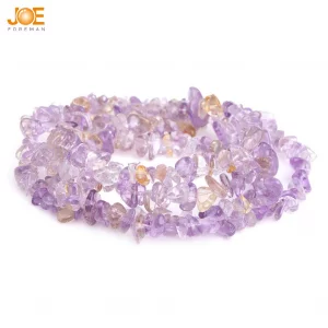 6-8mm Natural Ametrine Chips Beads for Jewelry Making Freeform Light Purple 34