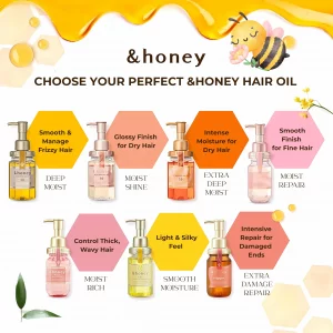 yeeyzz&honey Deep Moist Hair Oil Step3.0 (Moist Shine) 100ml - Damask Rose Honey Sent (Green Tea Set)
