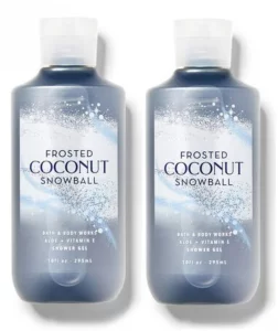 Bath and Body Works 2 Pack Frosted Coconut Snowball Shower Gel 10 Oz.