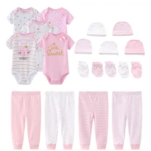 Kiddiezoom Unisex Baby Layette Essentials Giftset Clothing Set 19-Piece