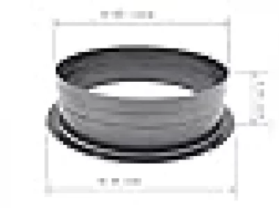 Delisheng Duct Connector Flange Metal Straight Pipe Flange for Heating Cooling Ventilation System 10 Inch (9.65inch)