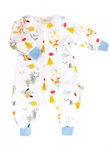 ililmmoe Muslin Original 100% Cotton Sleeping Sack Sleep Bag with Legs Baby Wearable Blankets Long Sleeves 1-4T Fox/L