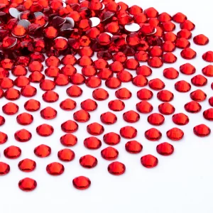 1440Pcs Ruby Red Crystal Rhinestones,Glass Flatback Rhinestones Gemstones for Nail Face Makeup Art Crafts Clothes Decoration -(SS12,3.0mm,Ruby Red)
