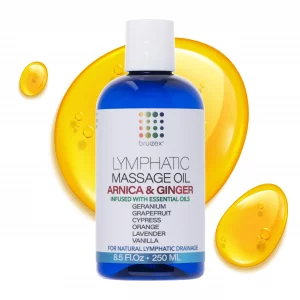 Lymphatic Drainage Massage Ginger Oil with Arnica & Organic Coconut Oil, Post Surgery Recovery & Lipedema, Liposuction, 360 Lipo, BBL, Tummy Tuck, Fi