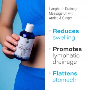 Lymphatic Drainage Massage Ginger Oil with Arnica & Organic Coconut Oil, Post Surgery Recovery & Lipedema, Liposuction, 360 Lipo, BBL, Tummy Tuck, Fi