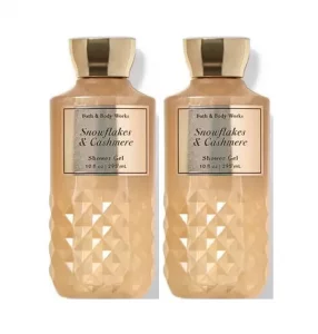 Bath and Body Works Snowflakes & Cashmere Shower Gel Gift Sets For Women 10 Oz 2 Pack (Snowflakes & Cashmere)