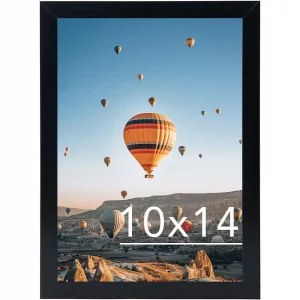 JCJMY 10x14 inch Picture Frame Black for 30 x 40cm Diamond Painting Art, Horizontal and Vertical Formats for Wall Hanging, 10 x 14 Wall Gallery Poste