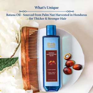 Blue Nectar Batana Oil for Thicker Hair | Pure Honduras Batana Oil for Hair Growth with Organic Almond Oil | Ayurvedic Hair Growth Oil for Stronger H